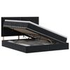 vidaXL Cama con almacenamiento y colch&oacute;n Negro 180 x 200 cm Terciopelo