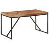 vidaXL Mesa de comedor de madera maciza de mango y acacia 140x70x76 cm