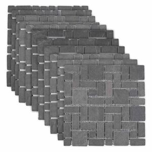 vidaXL Baldosas de Mosaico Gris 30 x 30 cm M&aacute;rmol