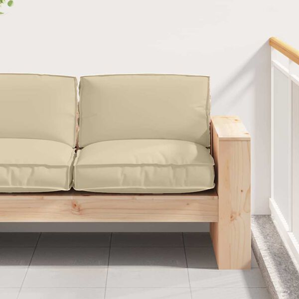 vidaXL Coj&iacute;n de pal&eacute; para asiento Beige 80 x 80 x 12 cm Tela Oxford