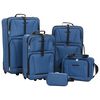 vidaXL Juego de maletas de viaje de 5 piezas tela azul