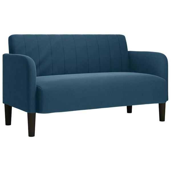 vidaXL Sof&aacute; Loveseat Terciopelo Azul 109 cm