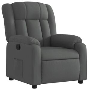 vidaXL Sill&oacute;n reclinable de tela gris oscuro