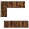 vidaXL Muebles de TV de pared 5 pzas madera ingenier&iacute;a roble ahumado