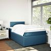 vidaXL Cama box spring con colch&oacute;n terciopelo azul 120x190 cm