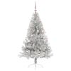 vidaXL &Aacute;rbol de Navidad Artificial Preiluminado Plateado 150 cm PET