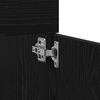 vidaXL Mueble de lavabo con puerta Roble Negro Madera de ingenier&iacute;a