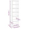vidaXL Zapatero madera contrachapada roble ahumado 27,5x27x102 cm