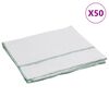 vidaXL Pa&ntilde;os de limpieza 50 uds blancas con rayas verdes 50x60 cm