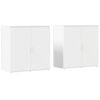 vidaXL Aparadores 2 unidades madera de ingenier&iacute;a blanco 79x38x80 cm