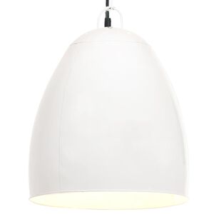 vidaXL L&aacute;mpara colgante industrial redonda 25 W blanca 42 cm E27