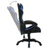 vidaXL Silla gaming con luces LED RGB cuero sintético azul y negro