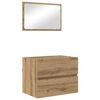 vidaXL Juego de muebles de ba&ntilde;o 2 uds. Roble artisan 57 x 37 x 45 cm