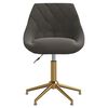 vidaXL Sillas de comedor giratorias 2 unidades terciopelo gris oscuro