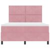 vidaXL Cama Box Spring LED con colch&oacute;n Rosa 160 x 200 cm Terciopelo