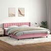 vidaXL Cama box spring con colch&oacute;n terciopelo rosa 180x220 cm