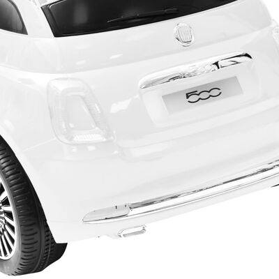 vidaXL Coche correpasillos eléctrico Fiat 500 blanco