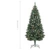 vidaXL &Aacute;rbol de Navidad artificial con pi&ntilde;as y brillo blanco 180 cm