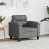vidaXL Sill&oacute;n de tela microfibra gris oscuro 60 cm