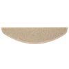vidaXL Felpudos para escaleras 15 uds 65x21x4 cm Beige Claro Semicircular Grande