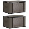 vidaXL Caja de almacenamiento con ventana lateral transparente 2 uds.
