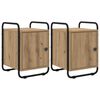 vidaXL Mesa de noche 2 uds. Roble artisan Madera de ingenier&iacute;a