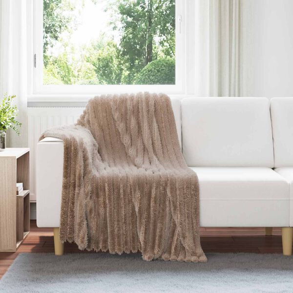 vidaXL Mantitas de Sof&aacute; 6 pcs Camel 150 x 130 cm Lana