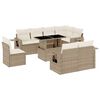 vidaXL Set de sof&aacute;s de jard&iacute;n 9 pzas con cojines rat&aacute;n sint&eacute;tico beige