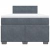 vidaXL Cama box spring con colch&oacute;n terciopelo gris oscuro 120x200 cm