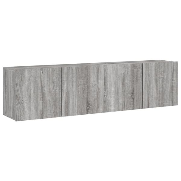 vidaXL Muebles para TV de pared 2 unidades gris Sonoma 80x30x41 cm