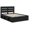 vidaXL Estructura de cama Negro 150 x 200 cm Madera de pino macizo