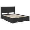 vidaXL Estructura de cama Negro 140 x 190 cm Madera de ingenier&iacute;a