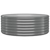 vidaXL Jardinera arriate acero galvanizado gris 100x100x36 cm