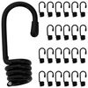 vidaXL Ganchos 24 uds. Negro 8 mm x 5 cm Acero