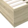 vidaXL Estructura de cama madera de ingenier&iacute;a roble Sonoma 90x190 cm