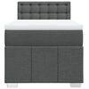 vidaXL Cama box spring con colch&oacute;n tela gris oscuro 90x190 cm