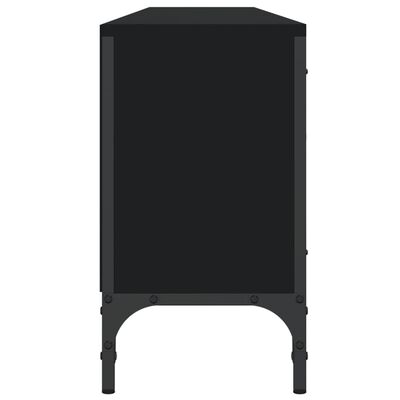 vidaXL Mueble de TV con cajón madera de ingeniería negro 200x25x44 cm