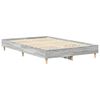 vidaXL Estructura de cama sin colchón gris Sonoma 135x190 cm madera