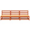 vidaXL Sof&aacute;s jard&iacute;n sin reposabrazos 3 uds madera marr&oacute;n 70x70x67 cm