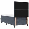 vidaXL Cama tipo Box Spring Gris oscuro 90 x 200 cm Terciopelo