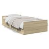 vidaXL Cama con cajones madera ingenier&iacute;a roble Sonoma 75x190 cm