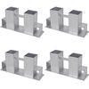 vidaXL Soporte para el apilamiento de le&ntilde;a 4 uds acero plateado