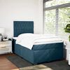 vidaXL Cama box spring con colch&oacute;n terciopelo azul 120x190 cm