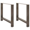 vidaXL Patas para mesa de comedor de acero natural (2 unidades, 90 x 72-73 cm)