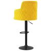 vidaXL Taburetes de cocina 2 unidades terciopelo amarillo mostaza