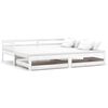 vidaXL Sof&aacute; cama extra&iacute;ble madera maciza de pino blanco 2x(90x200) cm