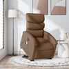 vidaXL Sill&oacute;n de masaje el&eacute;ctrico reclinable elevable tela marr&oacute;n