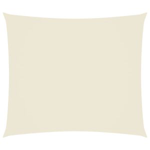 vidaXL Toldo de vela rectangular tela Oxford color crema 2x2,5 m