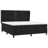 vidaXL Cama box spring con colch&oacute;n terciopelo negro 160x200 cm