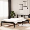 vidaXL Estructura de cama sin colchón madera maciza negro 100x200 cm